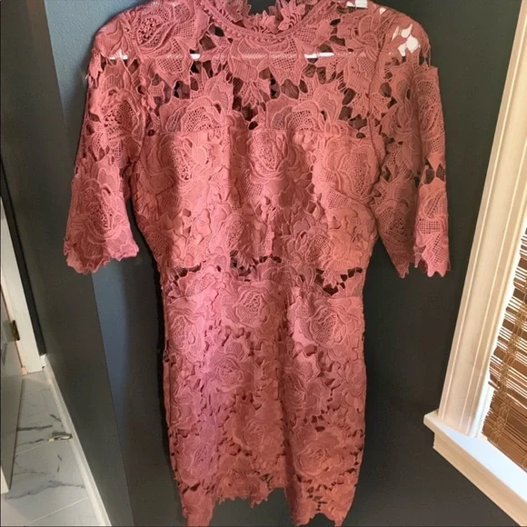 Vici collection mauve lace dress - Picture 3 of 4